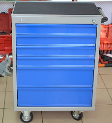 Комплект тележка с инструментом, 5 ящиков (Набор БАЗОВЫЙ) 226 предметов